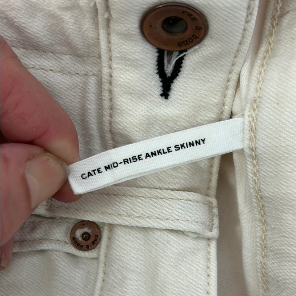 Rag and Bone Cate Off White Ankle Skinny Jeans - Picture 7 of 10